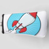 Cartoon-Rocket-Schiffs-Spaß-Entwurf Golf Headcover (Vorderseite)