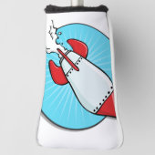 Cartoon-Rocket-Schiffs-Spaß-Entwurf Golf Headcover (Rotieren 90)