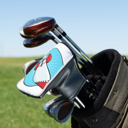 Cartoon-Rocket-Schiffs-Spaß-Entwurf Golf Headcover (In Situ)