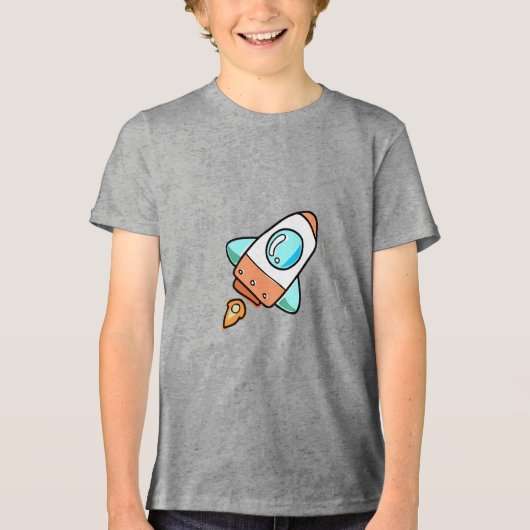 Cartoon Rocket T - Shirt - Vergnügen Sie sich! (Vorderseite)