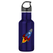 Cartoon Rocketship Trinkflasche (Vorderseite)