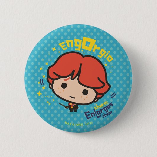 Cartoon Ron Weasley Engorgio Button (Vorderseite)