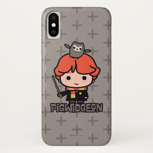 Cartoon Ron Weasley und Pigwidgeon Case-Mate iPhone Hülle (Rückseite)