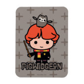 Cartoon Ron Weasley und Pigwidgeon Magnet (Vertikal)