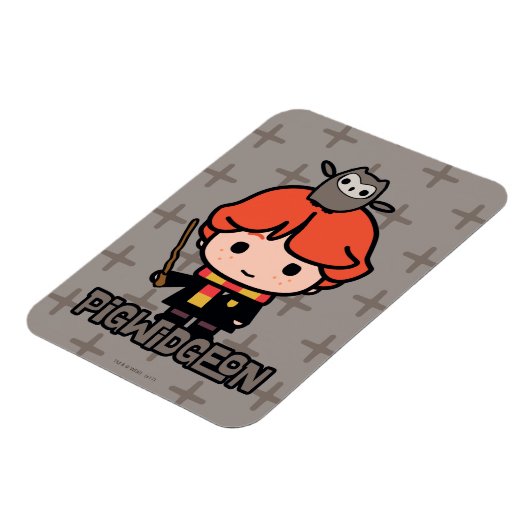 Cartoon Ron Weasley und Pigwidgeon Magnet (Linke Seite)
