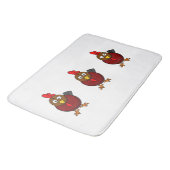 Cartoon-Rooster Badematte (Schrägansicht)