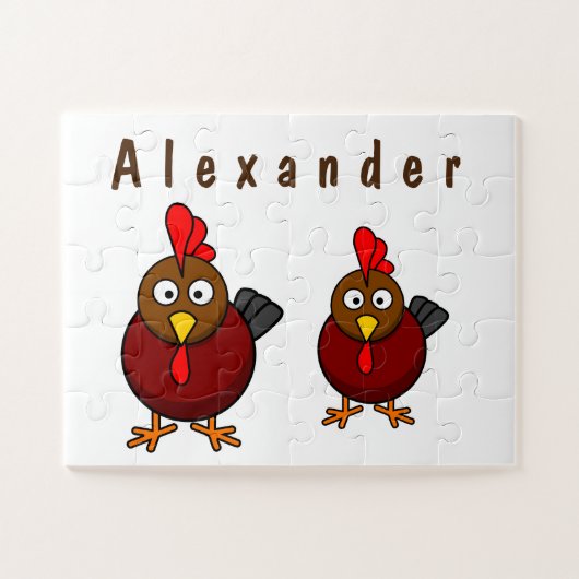 Cartoon-Rooster Puzzle (Horizontal)