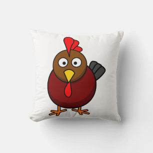 Cartoon-Rooster-Throw-Kissen Kissen