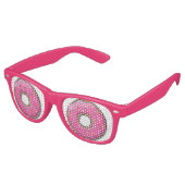 Cartoon Rosa Donut mit Sprinklen Sonnenbrille (Schrägansicht)