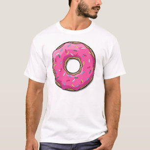 Cartoon Rosa Donut mit Sprinklen T-Shirt