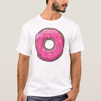 Cartoon Rosa Donut mit Sprinklen T-Shirt