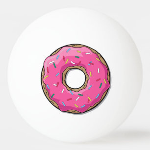 Cartoon Rosa Donut mit Sprinklen Tischtennisball