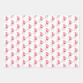 Cartoon Rosa Hund Diva Dog Weihnachten  Geschenkpapier Set (Vorderseite)