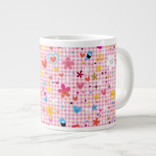 Cartoon rosa Jumbo-Tasse