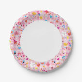 Cartoon rosa pappteller (Vorderseite)