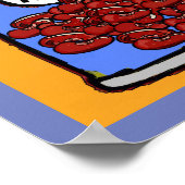 Cartoon Rote Bohnen Poster (Ecke)