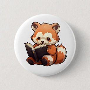 Cartoon Roter Panda Button