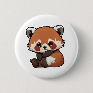 Cartoon Roter Panda Button