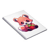 Cartoon Roter Panda Notizblock (Rechte Seite)