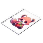 Cartoon Roter Panda Notizblock (Linke Seite)
