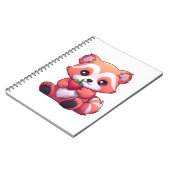 Cartoon Roter Panda Notizblock (Linke Seite)