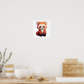 Cartoon Roter Panda Poster (Küche)