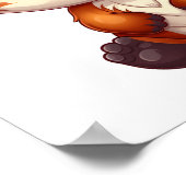 Cartoon Roter Panda Poster (Ecke)