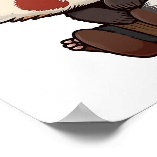 Cartoon Roter Panda Poster (Ecke)