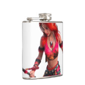 Cartoon Rothaarige Frau Flachmann (Rechts)