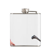 Cartoon Rothaarige Frau Flachmann (Rückseite)