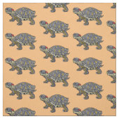 Cartoon-Rothaarschildkröte Stoff (Muster)