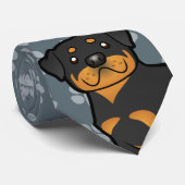 Cartoon Rottweiler Krawatte (Gerollt)