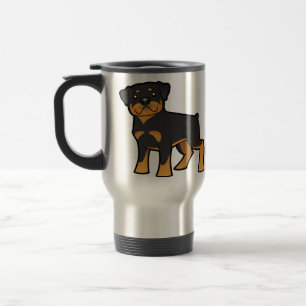 Cartoon Rottweiler Reisebecher