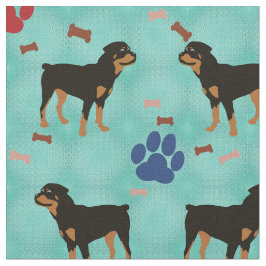 Cartoon Rottweiler Stoff