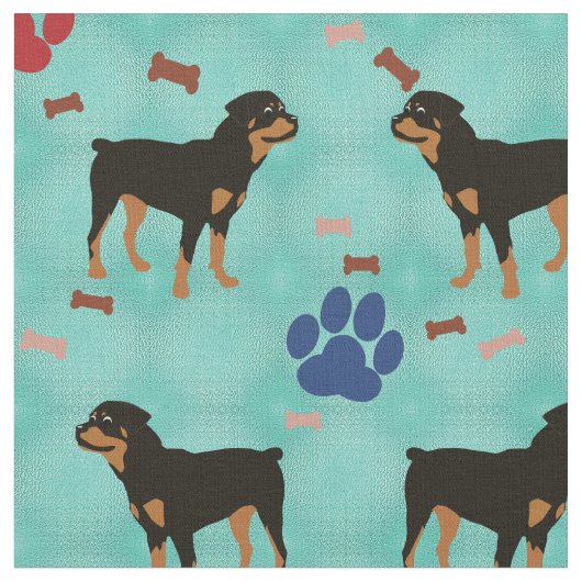 Cartoon Rottweiler Stoff (Nahaufnahme)