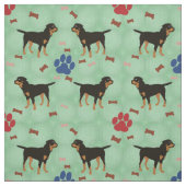 Cartoon Rottweiler Stoff (Muster)
