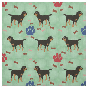 Cartoon Rottweiler Stoff