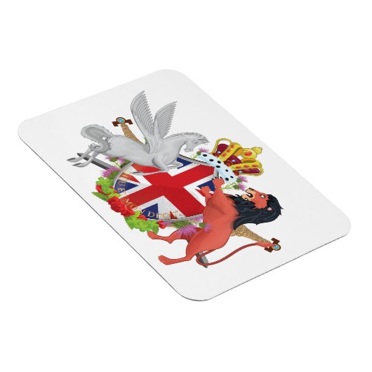 Cartoon Royal Throne Wappen Magnet (Rechte Seite)