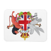Cartoon Royal Throne Wappen Magnet (Horizontal)