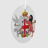 Cartoon Royal Throne Wappen Ornament (Vorderseite)