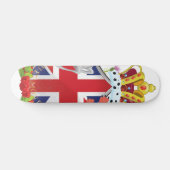 Cartoon Royal Throne Wappen Skateboard (Horizontal)