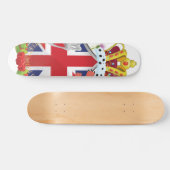 Cartoon Royal Throne Wappen Skateboard (Horizontal)