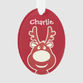 Cartoon Rudolph Ornament (Vorderseite)