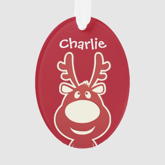 Cartoon Rudolph Ornament (Rückseite)