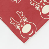 Cartoon Rudolph Red Pattern Fleecedecke (Ecke)
