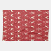 Cartoon Rudolph Red Pattern Geschirrtuch (Horizontal)