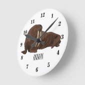 Cartoon Runde Wanduhr (Winkel)