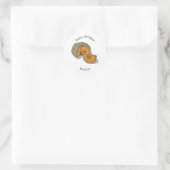 Cartoon Runder Aufkleber (Tasche)