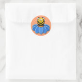 Cartoon Runder Aufkleber (Tasche)