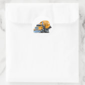 Cartoon Runder Aufkleber (Tasche)